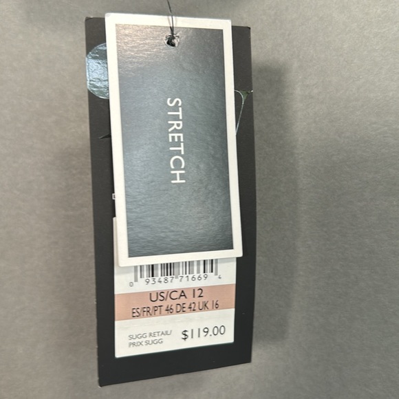 Nine West, size 12, plum and black, Ponte Jewel Neck Jacket, NWT - Picture 8 of 9